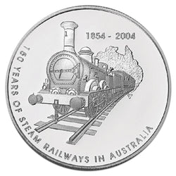 $5 2004 Steam Railway 150th Anniversary Silver Proof
