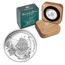 $5 2004 Tasmania Bicentenary Silver Proof | $5 2004 Tasmania Bicentenary Silver Proof reverse