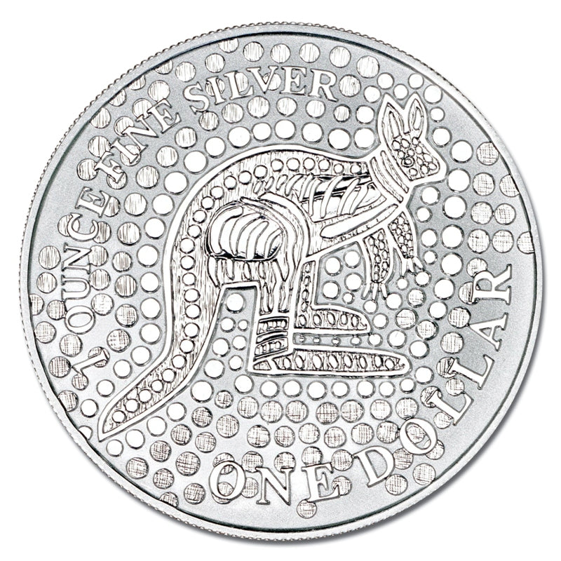 $1 2001 Kangaroo 1oz 99.9% Silver UNC – M.R.Roberts