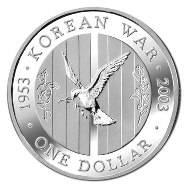 $1 2003 Korean War Silver Proof