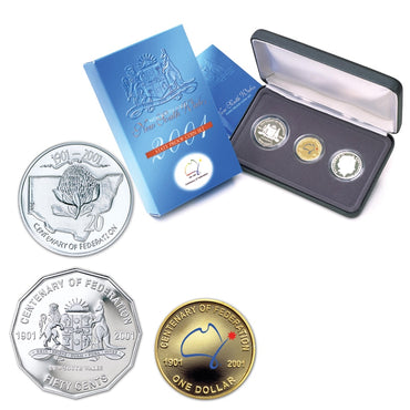 20c  50c & $1 Centenary of Federation NSW Proof Trio