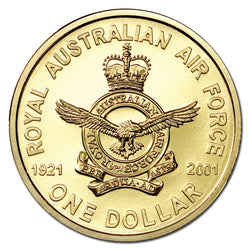 $1 2001 RAAF 80th Al/Bronze UNC