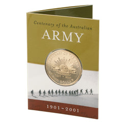 $1 2001 Army Centenary C Al/Bronze UNC