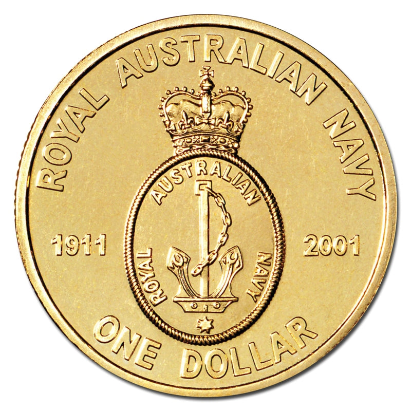 $1 2001 Navy 90th Al/Bronze UNC