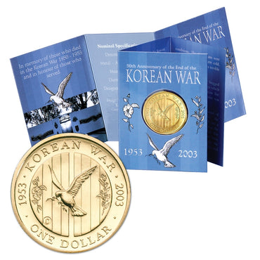 $1 2003 Korean War 'C' Mintmark UNC | $1 2003 Korean War 'C' Mintmark UNC reverse