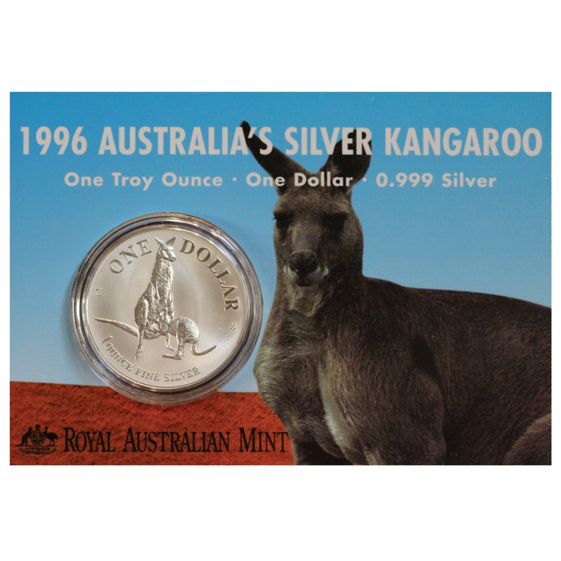 $1 1996 Kangaroo 1oz 99.9% Silver UNC