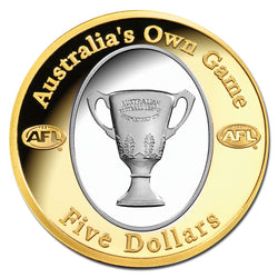 $5 2004 AFL Gold Plated Cupro-Nickel Proof