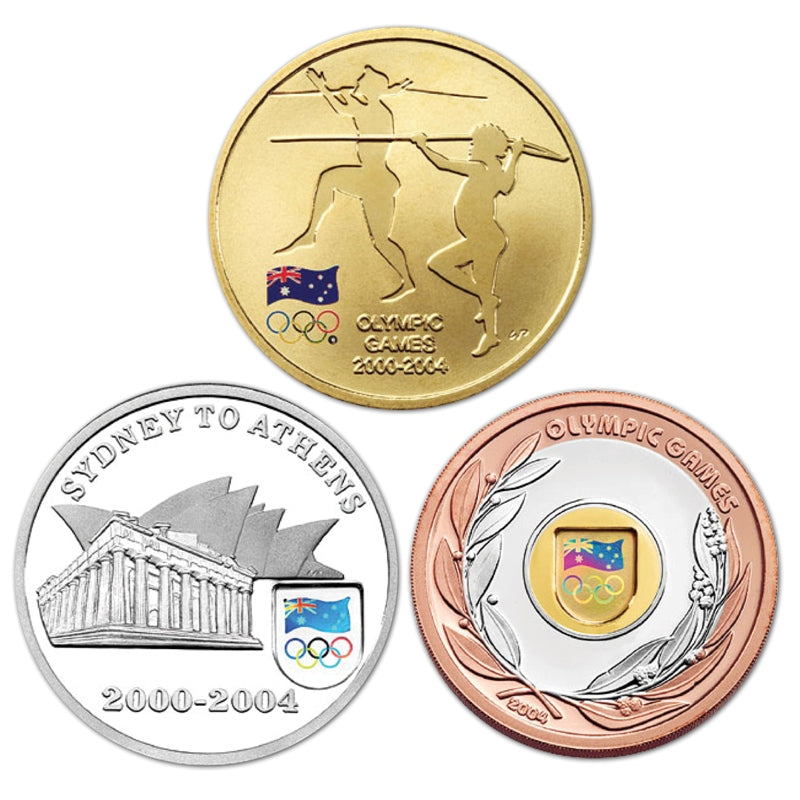 2004 Sydney to Athens Olympics 3-Coin Set