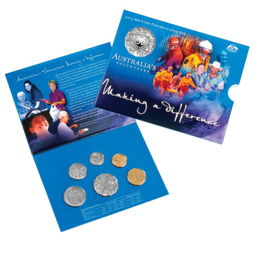 2003 Mint Set - Australia's Volunteers | 2003 Mint Set - Australia's Volunteers 20c reverse | 2003 Mint Set - Australia's Volunteers 50c reverse | 2003 Mint Set - Australia's Volunteers $1 reverse