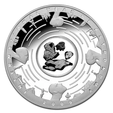 $5 2009 International Year of Astronomy - Meteorite Silver Proof | $5 2009 International Year of Astronomy - Meteorite Silver Proof