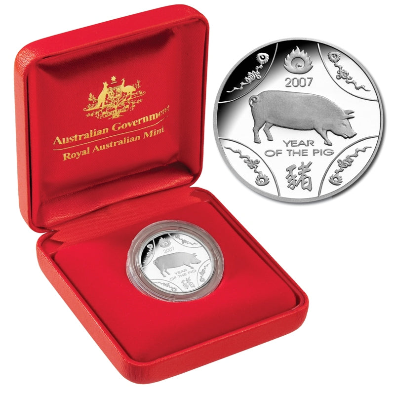 $1 2007 Year of the Pig Silver Proof