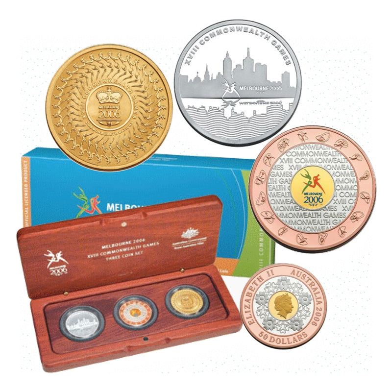 2006 Commonwealth Games Melbourne 3 Coin Proof Set