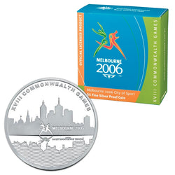 $5 2006 Commonwealth Games Melbourne City of Sport Silver Proof