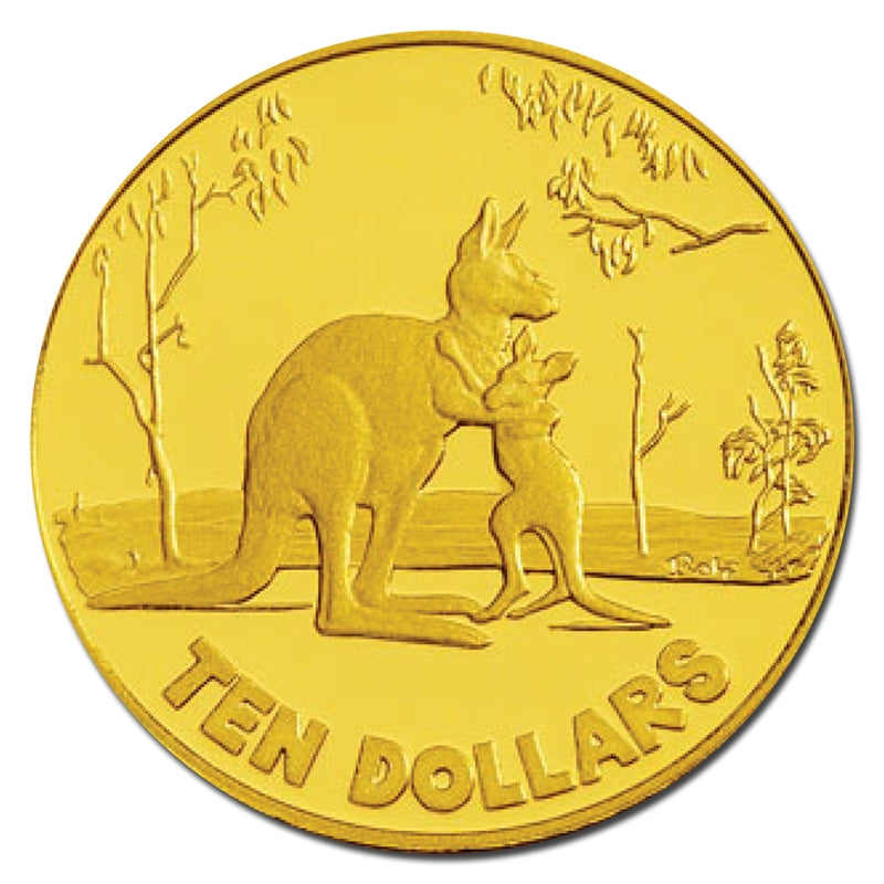 $10 2007 Rolf Harris Kangaroo 1/10oz Gold Proof