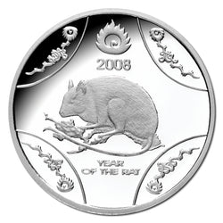 $1 2008 Year of the Rat Silver Proof