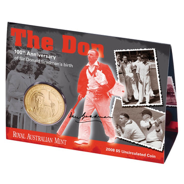 $5 2008 Bradman Centenary Al-Bronze UNC