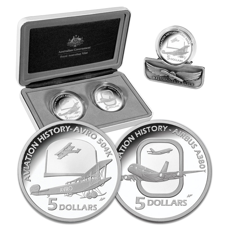 Masterpieces in Silver 2008 Aviation 2 Coin Set