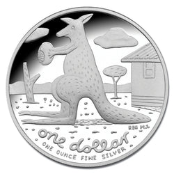 $1 2008 Kangaroo - Reg Mombassa 1oz 99.9% Silver Proof