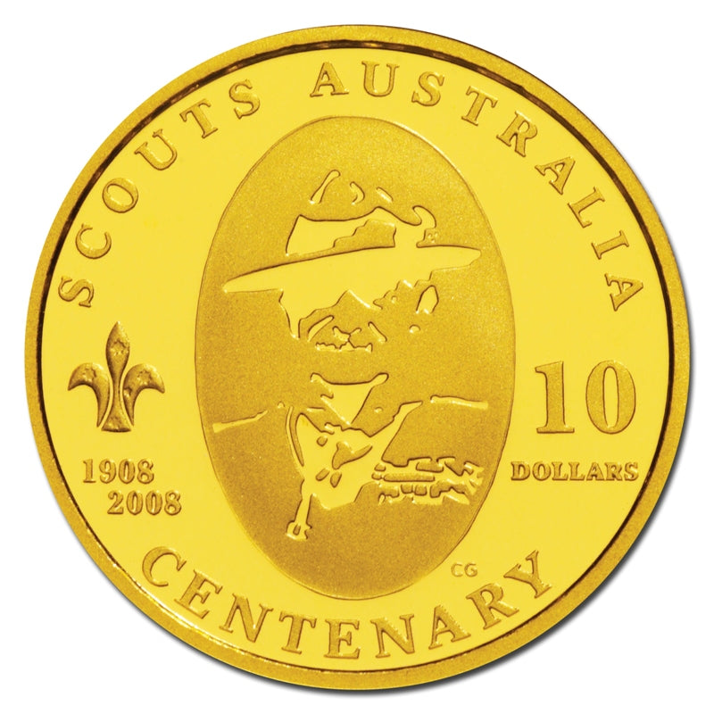 $10 2008 Scout Centenary 1/10oz Gold Proof