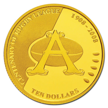 $10 2008 Rugby League Centenary 1/10oz Gold Proof