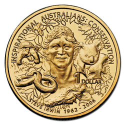 $1 2009 Inspirational Australians - Steve Irwin Al/Bronze UNC