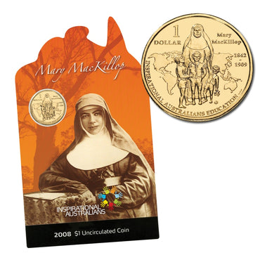 $1 2008 Inspirational Australians - Mary MacKillop Al/Bronze UNC