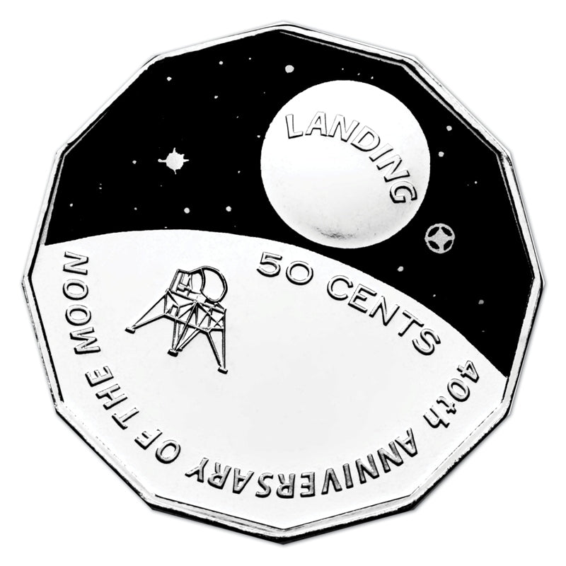 50c 2009 Moon Landing 40th Carded UNC