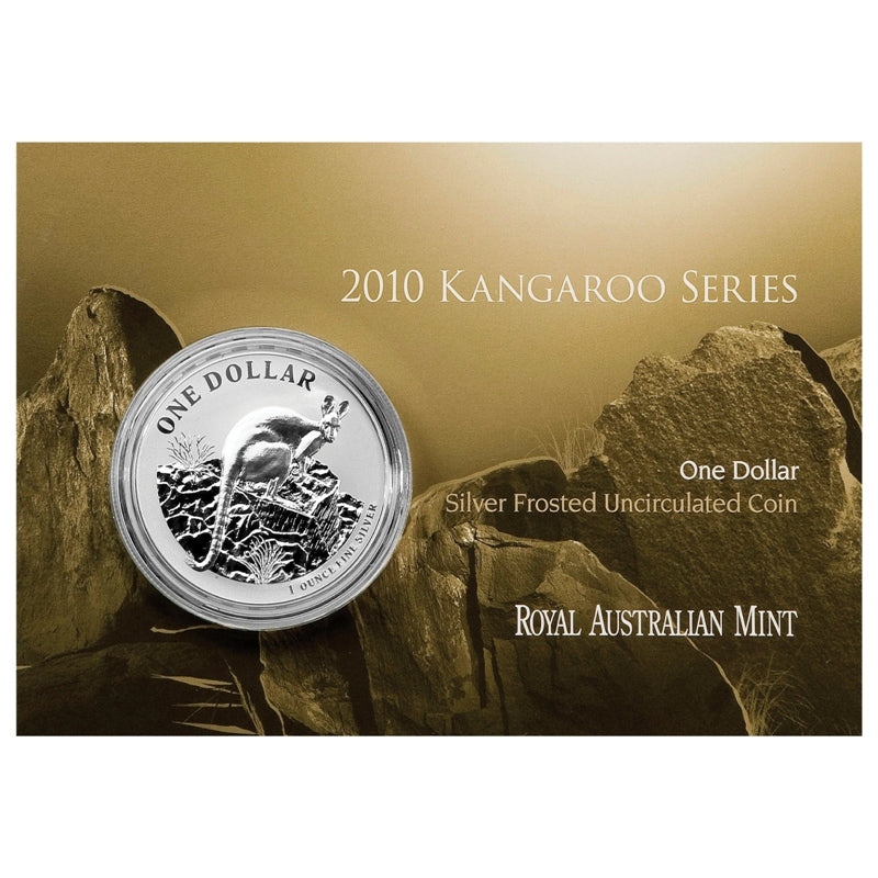 $1 2010 Kangaroo 1oz 99.9% Silver UNC