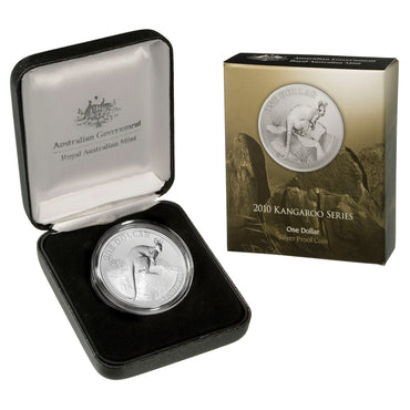 $1 2010 Kangaroo 1oz 99.9% Silver Proof