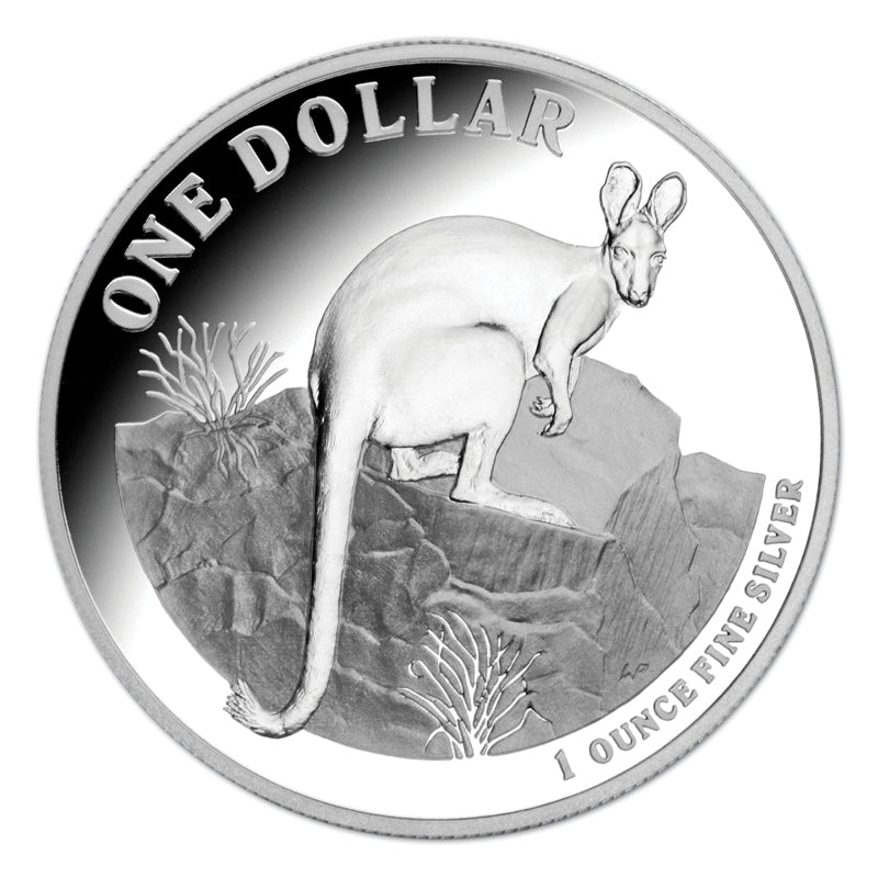 $1 2010 Kangaroo 1oz 99.9% Silver Proof
