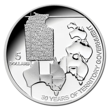 $5 2008 Northern Territory Government 30th Silver Proof