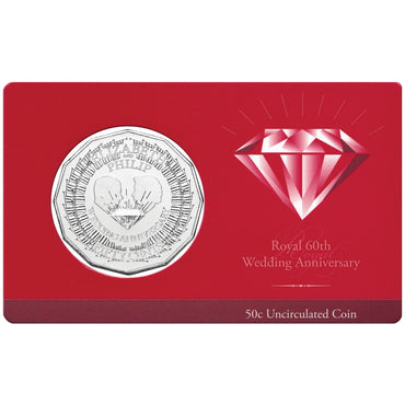 50c 2007 Diamond Wedding 60th Card UNC
