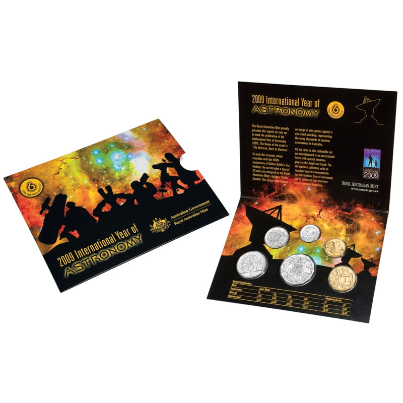 2009 Mint Set - International Year of Astronomy - coins and card | 2009 Mint Set - International Year of Astronomy - 20c reverse