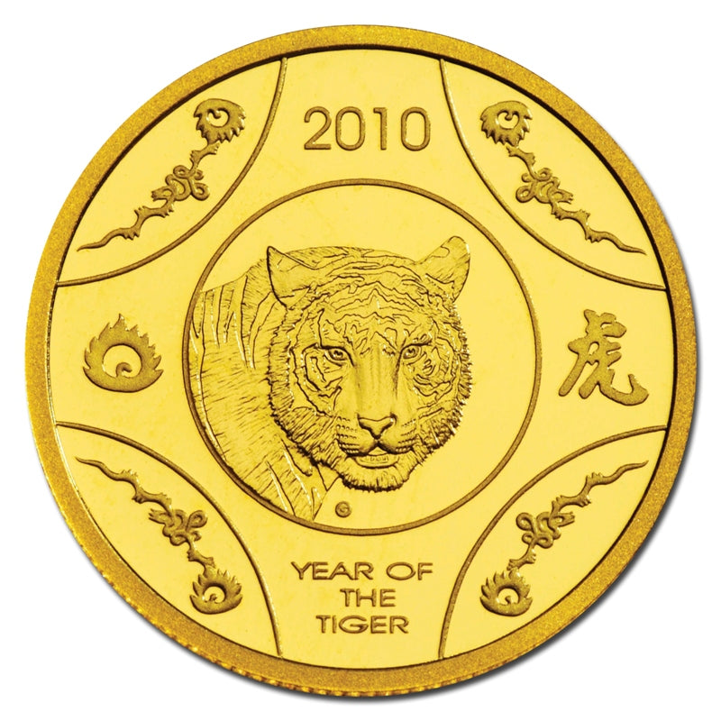 $10 2010 Year of the Tiger 1/10oz Gold Proof