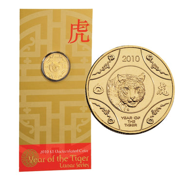 $1 2010 Year of the Tiger Al-Bronze UNC