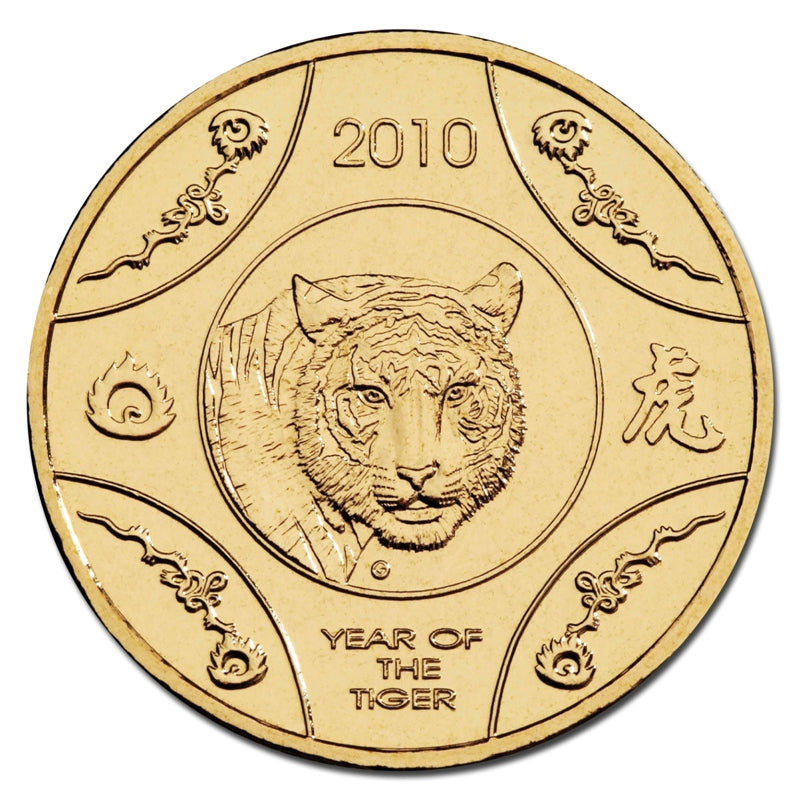 $1 2010 Year of the Tiger Al-Bronze UNC