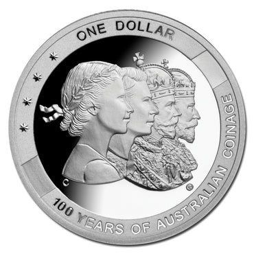 $1 2010 100 Yrs Coinage (Effigies) Silver Proof