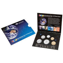 2008 Mint Set Planet Earth - card and coins | 2008 Mint Set - Planet Earth 20c reverse