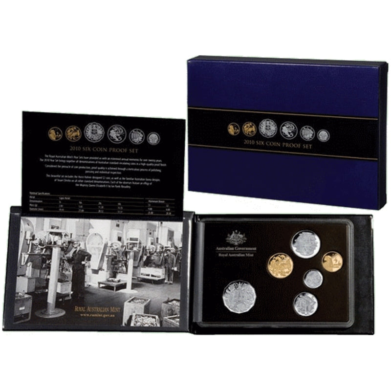 2010 6 Coin Proof Set - Wynyard Coin Centre – M.R.Roberts