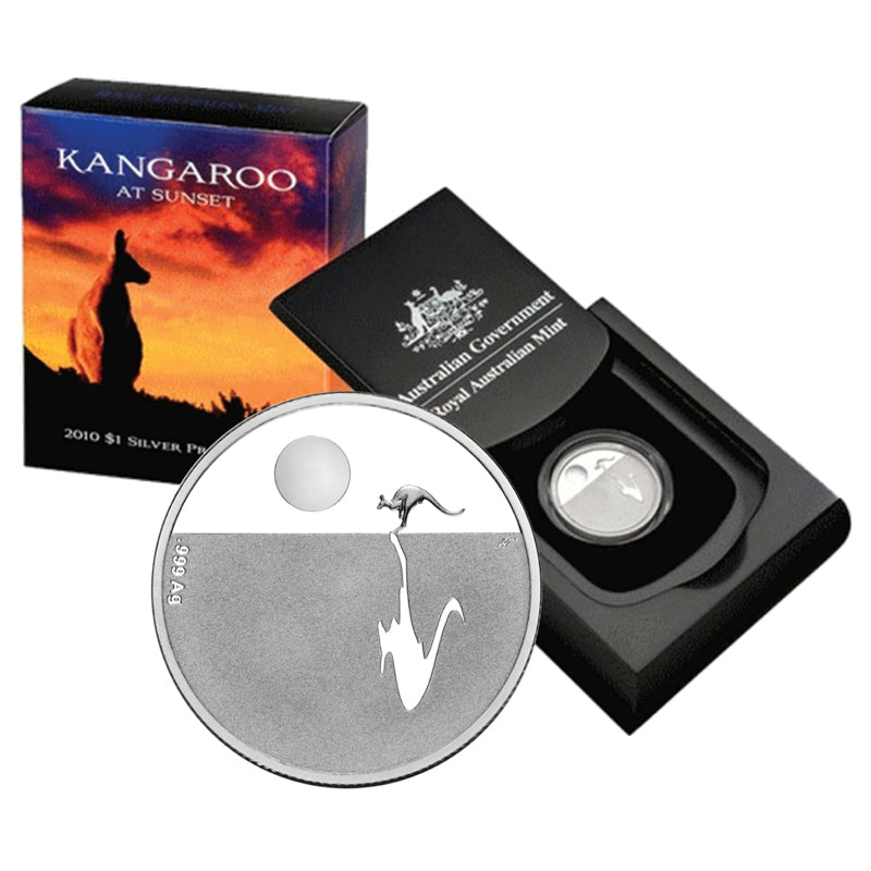 $1 2010 Sunset Kangaroo Silver Proof