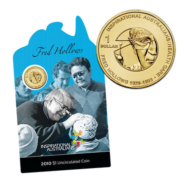 $1 2010 Inspirational Australians - Fred Hollows Al-Bronze UNC