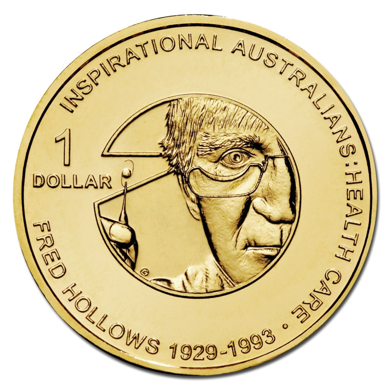 $1 2010 Inspirational Australians - Fred Hollows Al-Bronze UNC