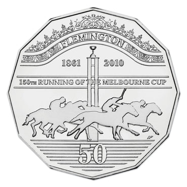 50c 2010 Melbourne Cup 150th Carded UNC