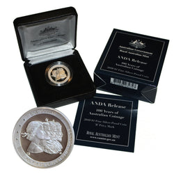 $1 2010 100 Yrs Coinage Silver Proof - 'B' Privymark - coin & case | $1 2010 100 Yrs Coinage Silver Proof - 'B' Privymark - reverse