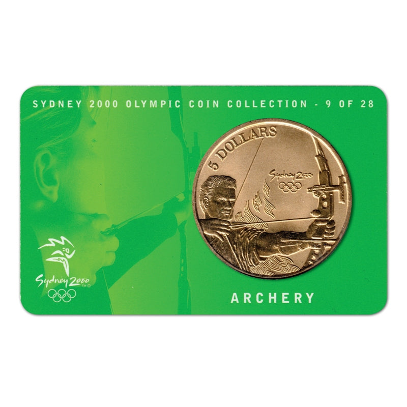 5 2000 Sydney Olympics Archery Al Bronze UNC Wynyard Coin