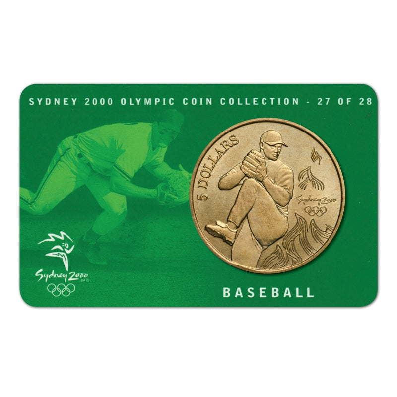 $5 2000 Sydney Olympics Baseball Al-Bronze UNC