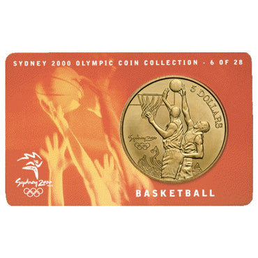 $5 2000 Sydney Olympics Basketball Al/Bronze UNC