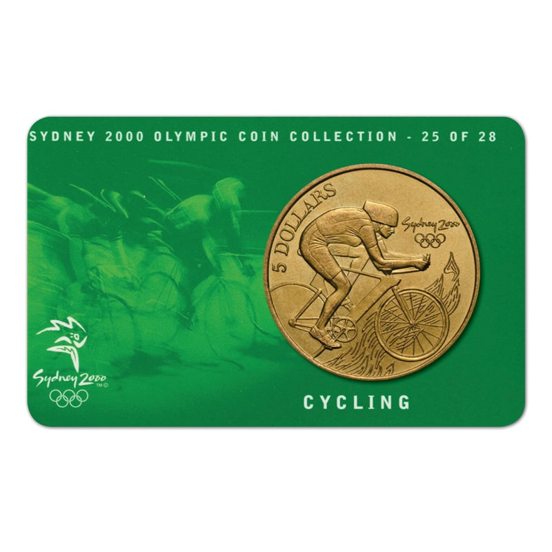 $5 2000 Sydney Olympics Cycling Al/Bronze UNC