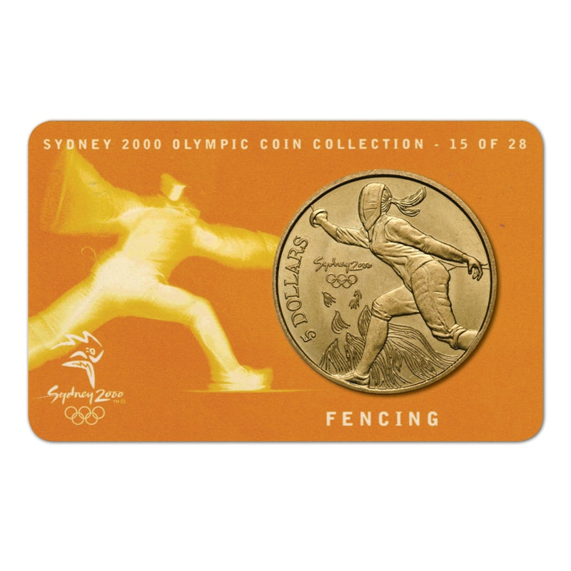 $5 2000 Sydney Olympics Fencing Al/Bronze UNC
