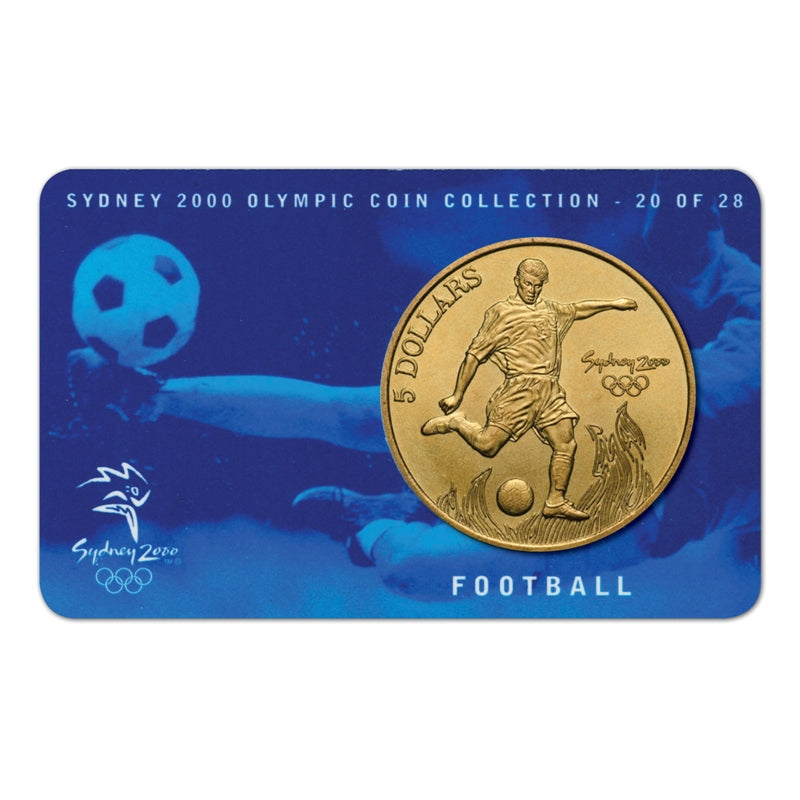 $5 2000 Sydney Olympics Football Al/Bronze UNC